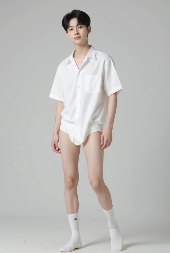 ager Thai Men ,1boy ,MATHAYOM UNIFORM WHITE SHIRT SHORT SLEEVES ,((very tight micro latex thong)) , big bulge , seducing pose , photorealistic , real men, good quality , high quality , high resolution , ((nsfw)) , (unbutton shirt) , gay , slutty boy , pornographic , sexy , open cloth , (realism: 1.5), (Realisitc: 1.4), (Absurdity: 1.4), 8k, ultra-detailed