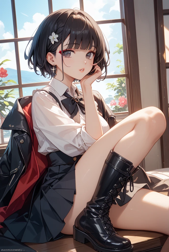 ((((perfect anatomy, super dense skin)))), 1 girl, Japanese, , shiny skin, big breasts:0.6, look away, Take in the scenery,,
beautiful hair, beautiful face, detailed and beautiful eyes, (long hair:1.7, half up hair:1.5),
beautiful clavicle, beautiful body, beautiful breasts, beautiful thighs, beautiful feet, baby face, mole under eye,
((long-sleeved white shirt with collar and buttons, (Beautiful dark blue suit vest:1.4, dark blue micro mini pencil skirt:1.4)), middle boots), wet crotch, seductive thighs, camel toe, ((animal collar)),
((pee leaks:1.9, Poop leaks:1.3)),
((((Ahegao, embarrassing, drooling, please open your mouth wide)))), (((walk, Panty Sex Toys), female masturbation, abused, Inserting an object, vibrator)),
(beautiful scenery), winter, midnight, Hokkaido, Sapporo, the smell of the park, crowd, Christmas, Christmas tree, illumination, tv tower, snow, snowfall:1.7, freezing weather, Frost,
(8K, highest quality, masterpiece:1.2, very detailed), (realistic, photorealistic:1.3), beautiful illustrations, cinematic lighting,