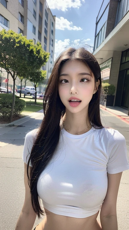 ((best qualtiy, 8K, tmasterpiece:1.3)),Focus:1.2, female high-school student,Drive a motorcycle,Perfect S-Shaped Body,(A look of determination)(adolable),delicated face,Long hair waist-length,long hair flowing,Tilt your head,ssmile,Hair details,Delicate Full Body Portrayal,Delicate depiction of the face,Best picture quality,A high resolution,细致背景,Delicate portrayal,exquisitedetails,Rich in detail,Facial strengthening,(shift dresses),with blue sky and white clouds,Sitting Among the Flowers,wooden cabin,There are no bags under the eyes