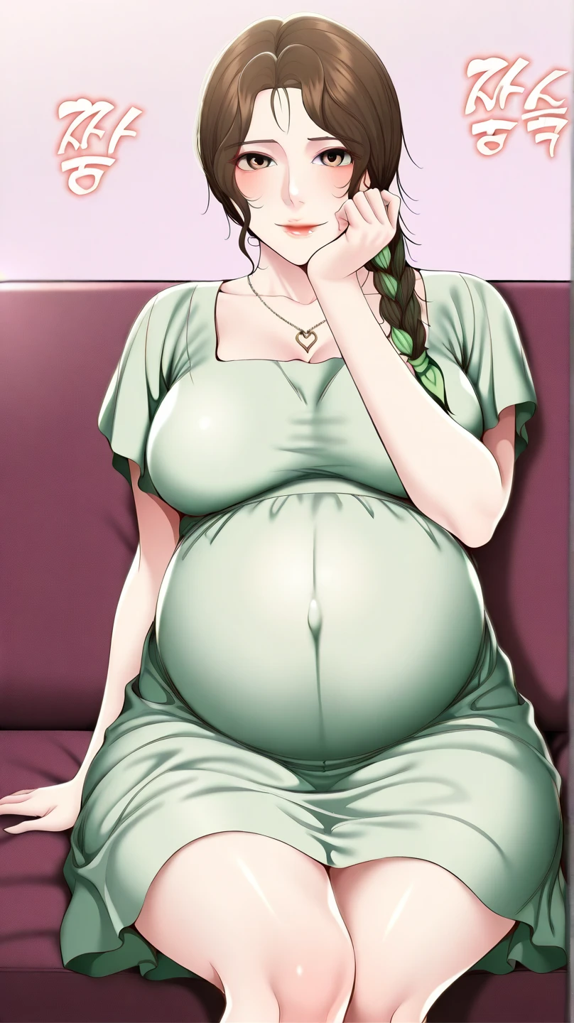 potrait of pregnant women, 23 years old, beautiful face, long hair, use sexy outfit and hijab, put toy in the vagina, in the hot bed
