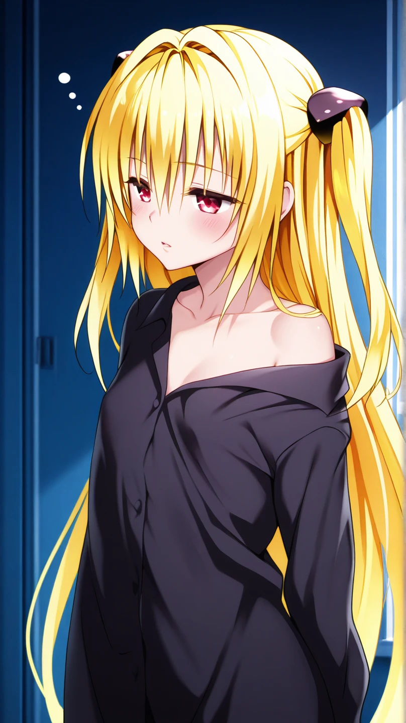 (masterpiece:1.3), (best quality:1.1), (8k, ultra detailed, ultra high res:1.2), ((anime style)), perfect 5 fingers, perfect anatomy,
1girl,
BREAK long hair, wavy hair,
(blonde hair),
(blue eyes),
medium breasts, camisole, (Sequins:1.1),
BREAK smile,
looking up,
cowboy shot,
standing,
black background,