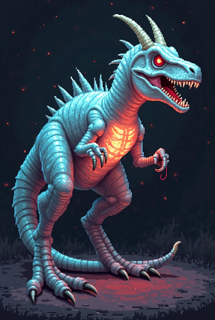 hyper detailed masterpiece, dynamic, awesome quality,DonMSp3ctr4lXL,transluscent chupacabra, medium-sized creature, reptilian like appearance, leathery skin, pronounced quills along its back, clawed feet and hands, bipedal creature, fangs for blood sucking, menacing eyes, stand upright ears, <lora:DonMSp3ctr4lXL:1>