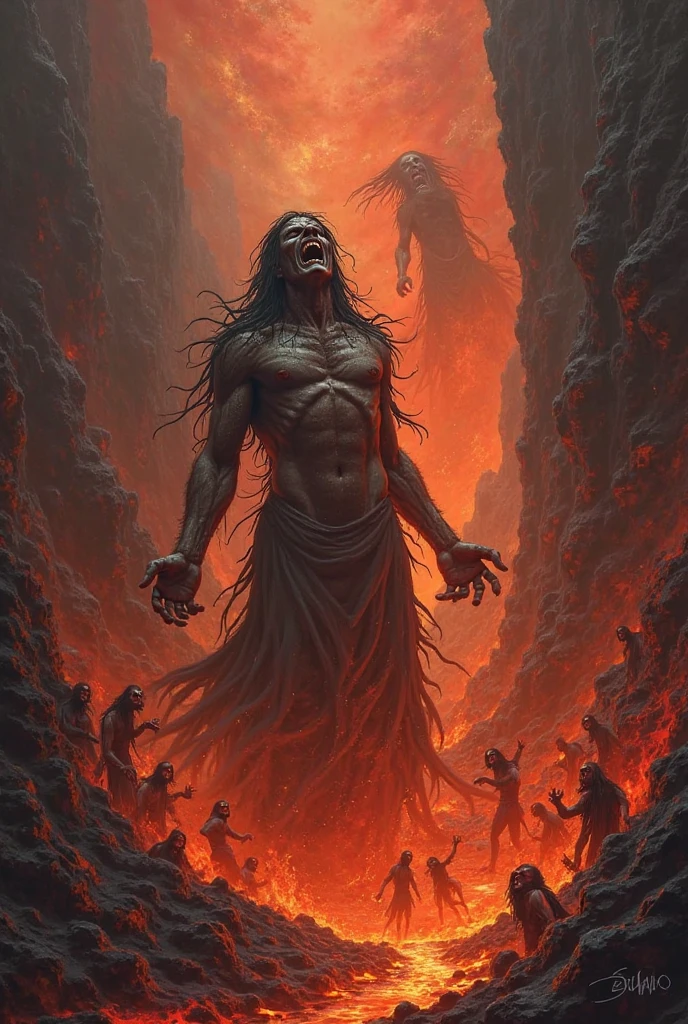 People burning in hell