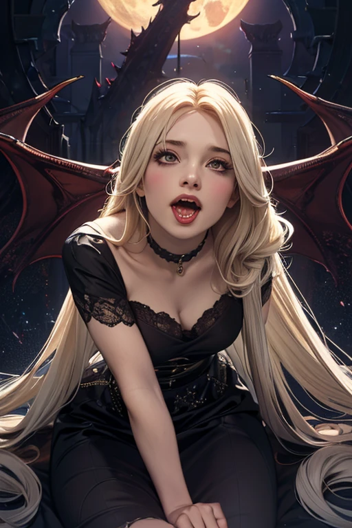 1 girl,soft,Confident, alluring,thin body,evil grin,evil big eyes,gery hair,white face,bra lac showing,pink lips small mouth,shoulderless dress,lac,chocker,earring,jewellery,
portrait,monster face,scary eyes,looking at viewr ,face foucs,horror,black background
,Tight, close-up, eye-level,shark teeth,fangs
breack
(intricate background of scene decorations), apocalypse space,night atmosphere, rose Patels,fire balls,1explosion,hot ash arround, character ,street,pov eye,
night time , comfy, direct,lighting,moon lightneon lights
breack
((masterpiece)), (top quality), (best quality), (((ultra-detailed, 8k quality))), (large masterpiece digital art), (detailed line art), ((perfect anatomy)), extremely detailed body, extremely detailed finger, best hands, perfect face,perfect ears, beautiful face, (blush), extremely detailed eyes, ((expressive eyes)), gradient eyes, beautiful eyes,glowing eye pupils,perfect ears,perfect eyes, perfect fingers,perfect nails,