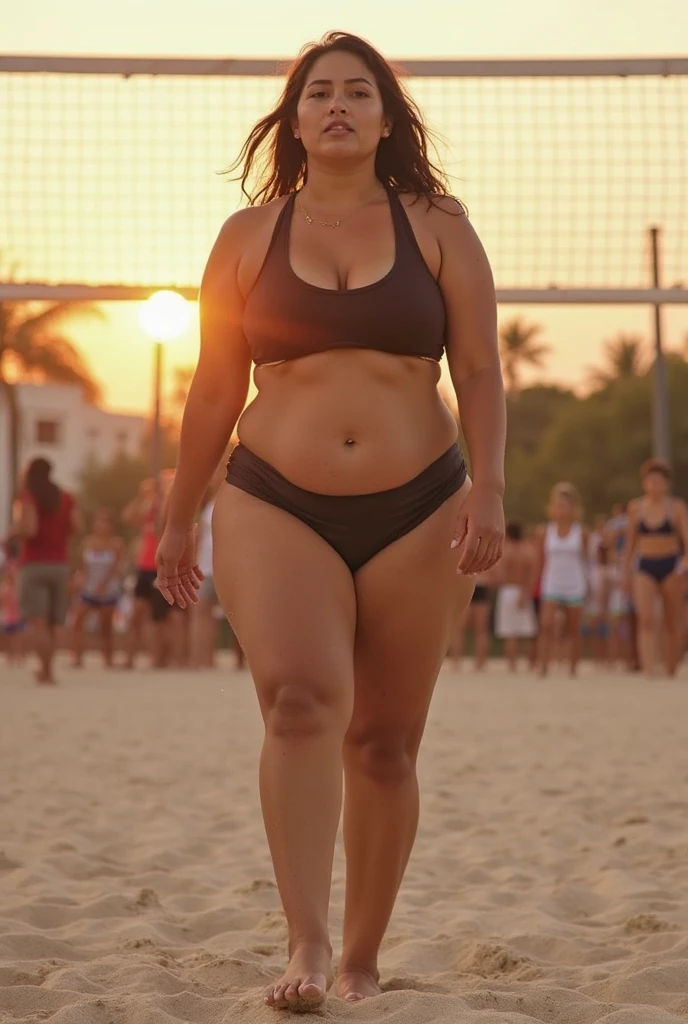 (sweat steam:1.4),Huge body,Realistic busty 30yo　Hawaiian  woman,(sexy sumo wrestling:1.2),ultimate form,8k,at sumo ring,fundoshi,bra,in Ryogoku Kokugikan