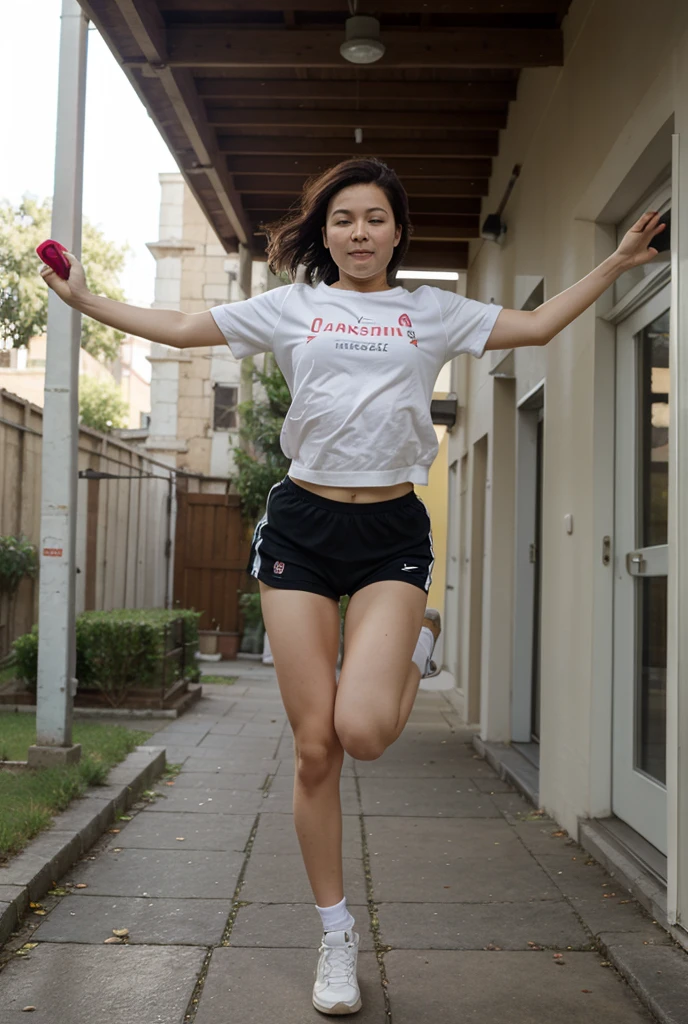 ((hip hop dancer dancing in the street)),woman,blonde,short hair,(detailed hands:1.4),from below,youtube shooting,overlooking,whole body,(wearing a suit),sneakers,new york,(((blur background))),(((masterpiece,Highest image quality,Super detailed,photorealistic,4K)))