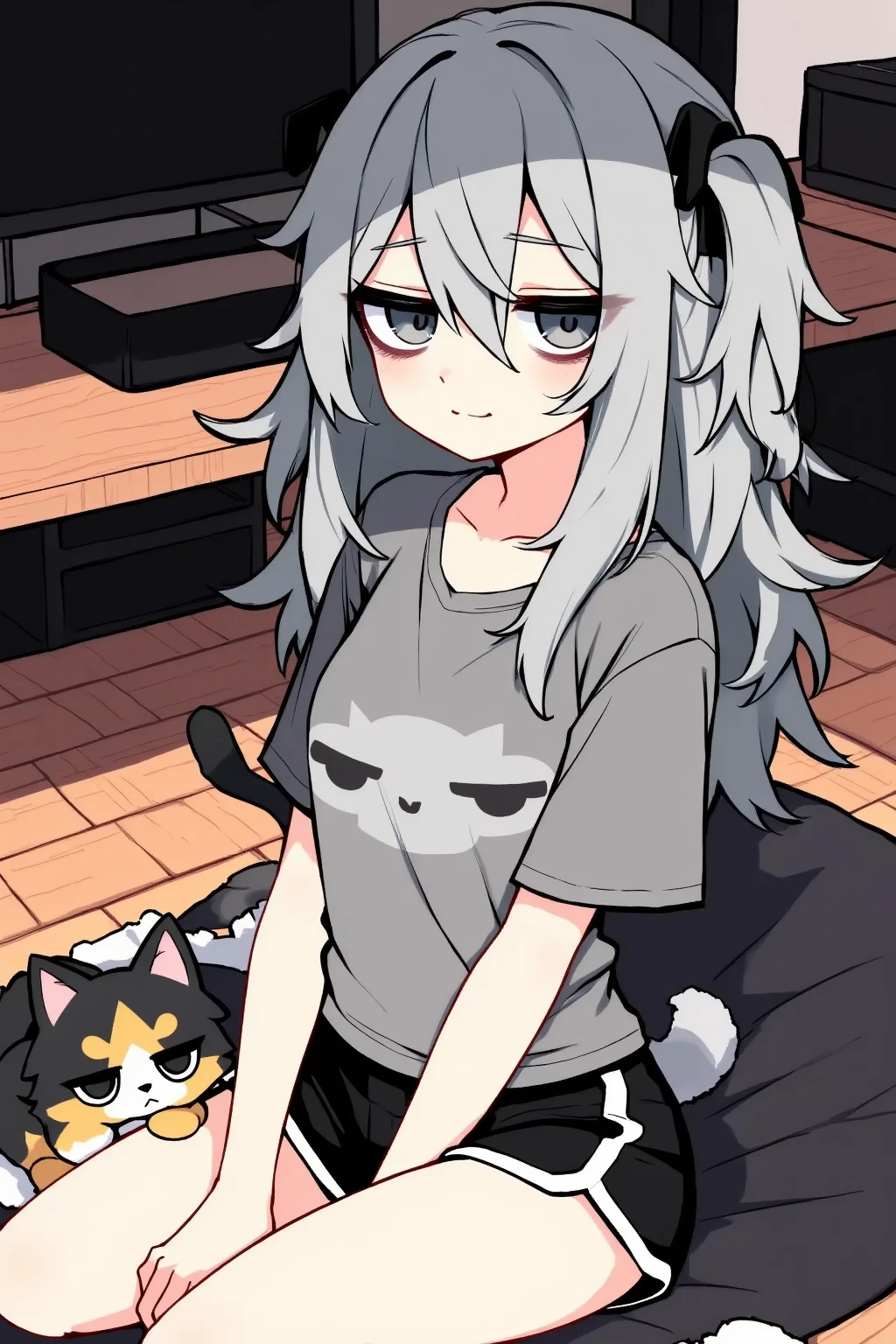 Imagen estilo anime de una chica neko anime