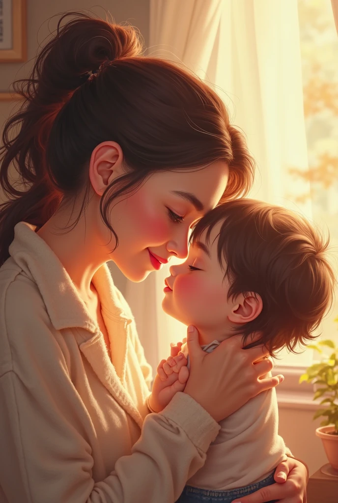 kissing boy on lips