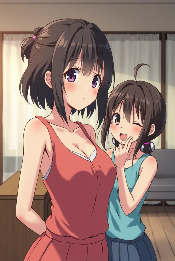 Highest quality、High resolution、Detailed Background、(Beautiful face in every detail:1.4)、Anatomically correct、(Detailed facial expressions)、(fine grain:1.2)、Beauty of 10 Years Old、cuteカラーの髪色、Braided Ponytail、Braided bob cut、Braided twin tails、Navy School Swimsuit、(Flat Chest)、Perfect body line、Thick thighs、Please show me your whole body、 Big smile、Laughing with your mouth open、My whole body is wet、My hair is wet too、cute仕草、cute