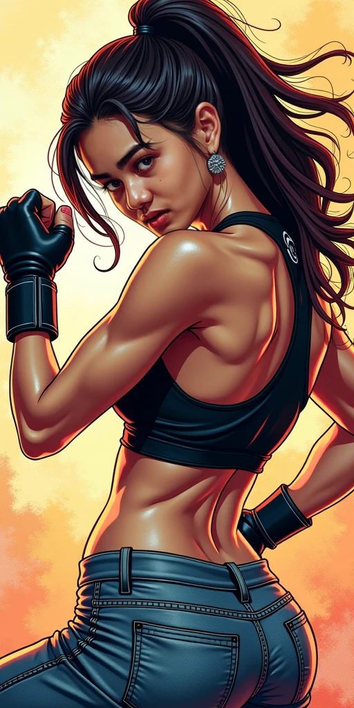 Masterpiece, best quality, 4k, Insanely Definition, uncensored, rating explicit, full body,                                                                                                                                                                           running, sweat, running, big boobs, tan,marathon, long black hair, nimb
