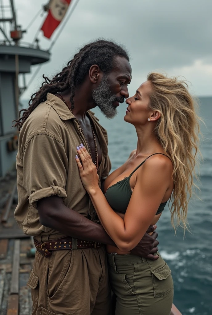 A black old man and a girl in water fall stone, standing pose, detailed,black Oldman, beautiful girl, couple pose, realistic, high quality, couples, romantic waist gripping pose,HD,1080, swimming suit,romantic, black old man, beautiful picture, detailed, ultra HD, black old man,huge breasts, high quality,fat old man,Sexy 'girl, Caucasian girl, white girl with black old man, looking at camera, bouncing breasts, Oldman gripping she's waist, black old man,puar white girl,