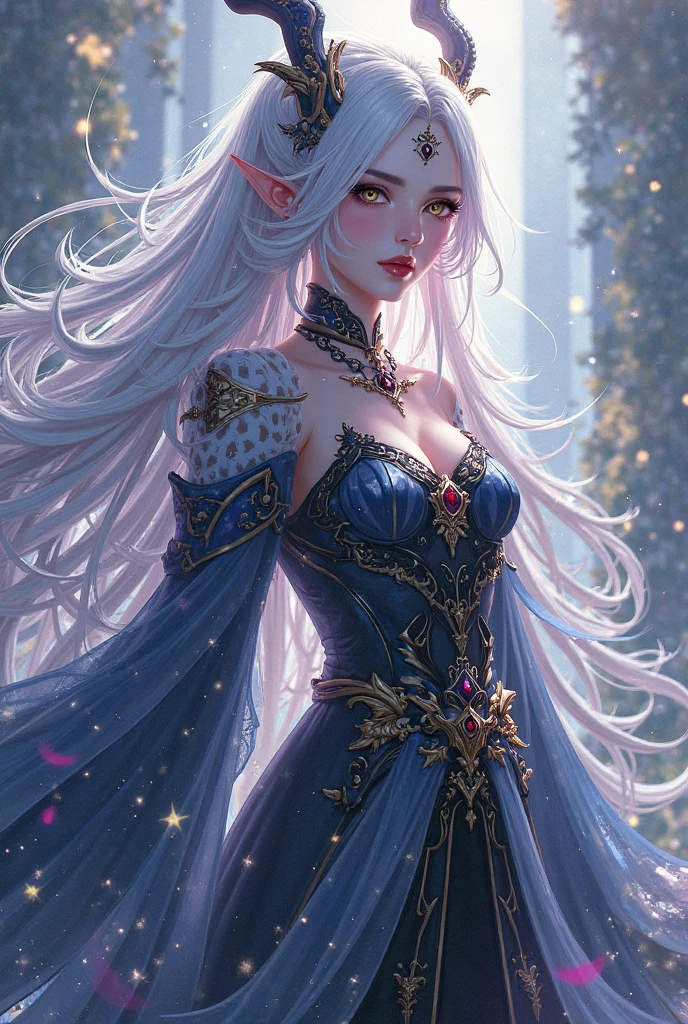 a close up of a fox woman in a silver dress with a fox ears, beautiful fantasy art, beautiful fantasy art portrait, beautiful fantasy maiden, ethereal beauty, beautiful fantasy portrait, beautiful and elegant elf queen, fantasy art portrait, very beautiful fantasy art, fantasy dark art, dark fantasy style art, fantasy portrait, fantasy style art, digital fantasy art ), fantasy art style