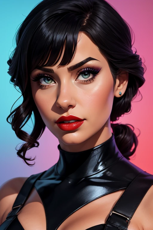 (elegant mature)+ cat-woman, action-view, (masterpiece)+, intricate details, realistic mature face, (1999s)++, (best quality)++, (gothic city)+, (roof view at night)+, (black)+ iridescent [full body bodysuit], crop jacket, smile, slim-thick, extremely detailed, (dynamic flexible pose)+, mist, big cat-ears, rain, 1990s \(style\)+, 90s flash photo