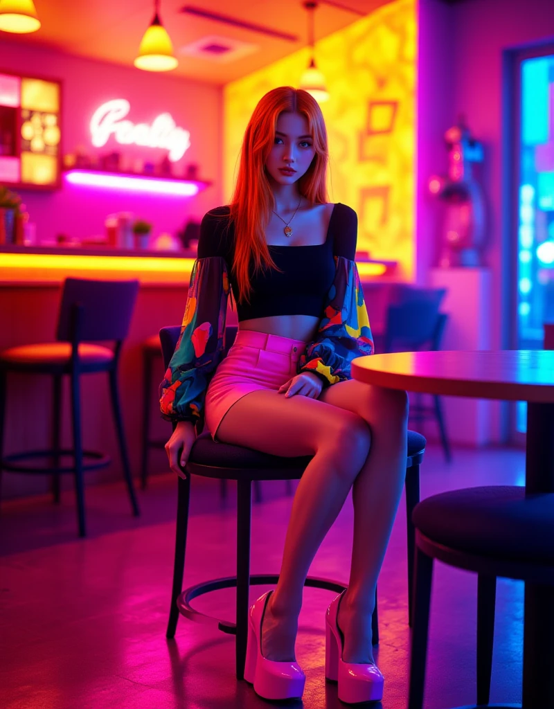 "Blaze Fielding", "rosto delicado, olhos verdes bem claros, bochechas rosadas, blonde hair, vestido floral, campo ensolarado, oil painting, ultra-detalhado, vivid colors, soft lighting, fotorrealista"