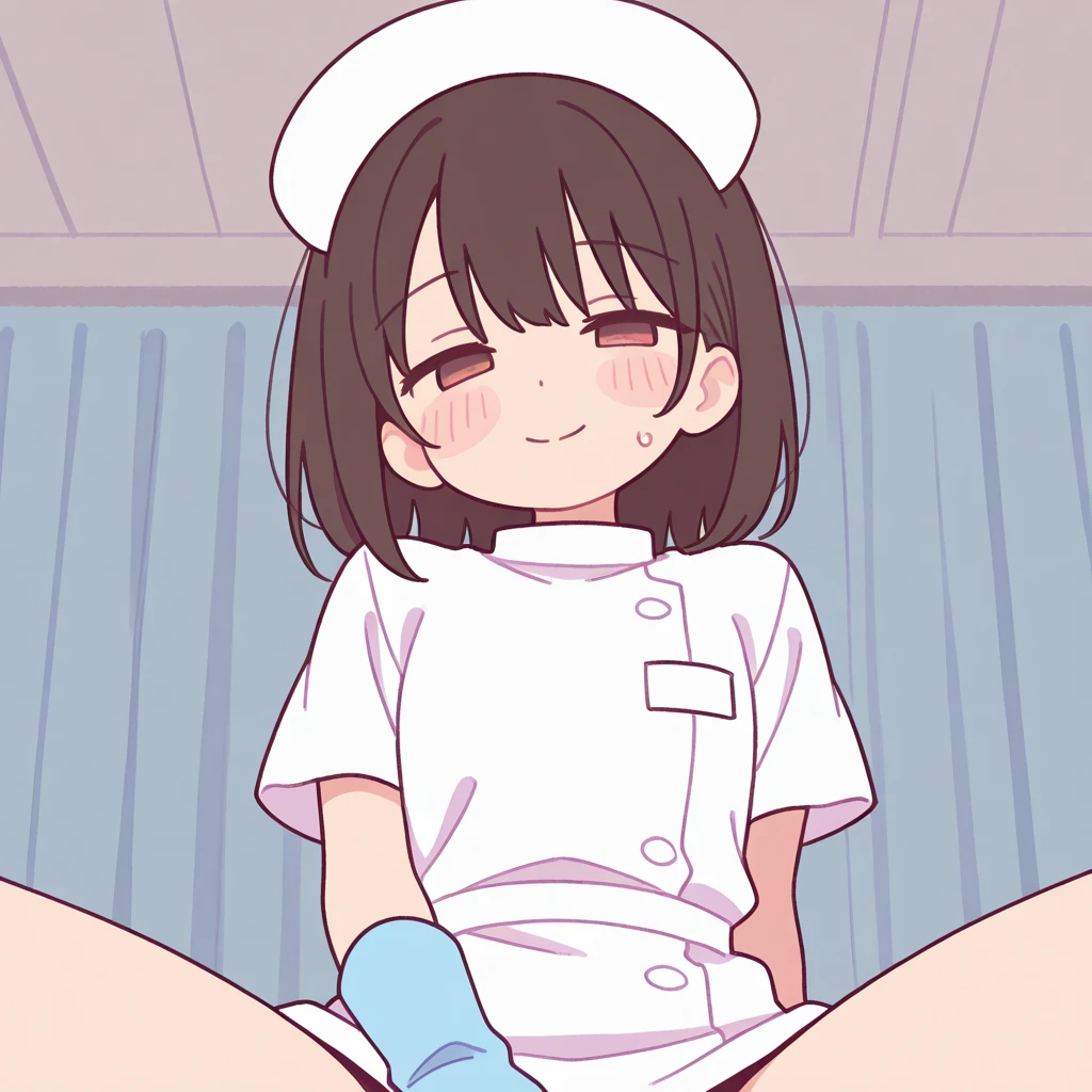 (((sexual position missionary))),(((pov))),(((having vaginal sex))), ((( lying down on the bed))),delicate and cute girls with brown hair,( ((nurse uniform)))、(((Wear a nurse wear))、high socks、navy colored socks,Plain clothes ,((beautiful girl))、16years、Super8K Ultra High Definition、Delicate texture、 Medium Hair,flat chest、(())、(((in hotel)))、,Plain clothes,spreading her legs,exposed panties,nsfw,middle breast,(((i))),(((spreading legs open wide with knees bent,creating the shape of the letter M))),(,,detailed penis