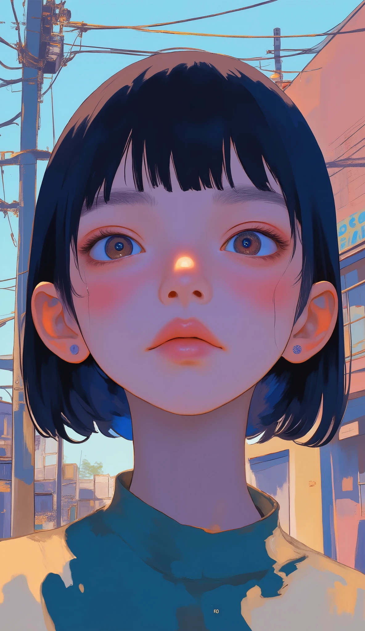 青い空を背景にフェンスを通して見ているanimeキャラクター, close up of other iwakura, Akira's Tetsuo , Future Tetsuo , other iwakura, Shinji, animes, other, mamoru hosoda, anime傑作, other serial experiments, up close shot Shinji aramaki, anime静止画, anime