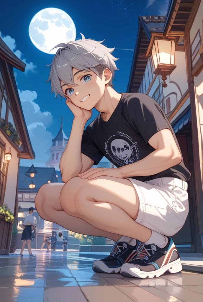 4k, (Masterpiece:1), Little boy with orange colored hair and shiny, glowing cyan eyes and barefoot, wearing divine clothes, showing his sole, epic, cinematic, young, boy, child, small, toddler, tiny feet, focus on feet, feet, blushing, (Young:1.4), (Child:1.4), (Shota:1.8), (male:1.6), (boy:1.8), (divine:1.4), (divine clothes:1.4), (epic:1.4), (foot:1.5), (train:1.4),