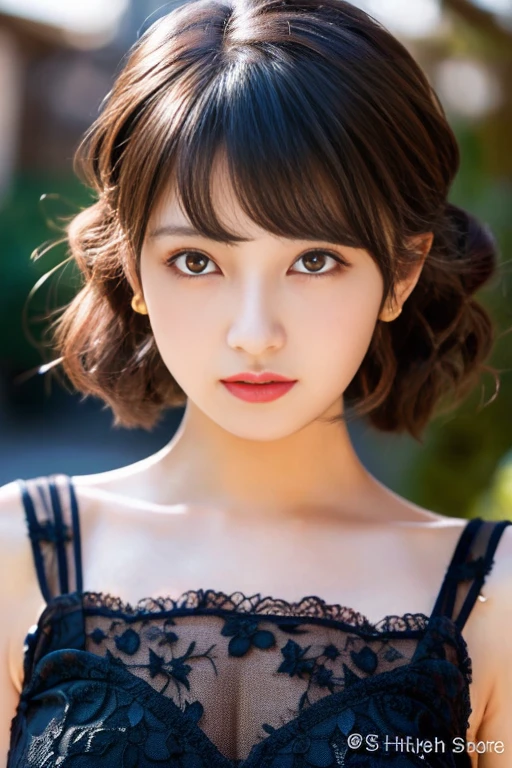 masterpiece:1.3), (8K, Realistic, RAW Photos, Best image quality: 1.4), Japanese schoolgirl、(Random Hairstyles:1.2)、Highly detailed face、Attention to detail、double eyelid、Chest to chest、Sharp focus:1.2、Beautiful woman:1.4、Light brown hair、Highest quality、masterpiece、Ultra-high resolution、(Realistic:1.4)、非常に詳細でプロフェッショナルに照らされたlol顔、Loose、thin、lol、Short-haired、Deadly position、The whole body is shown