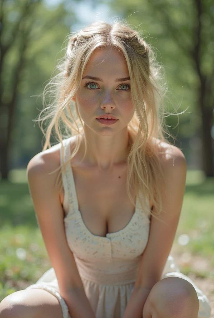 cinematic film still 21year old girl,solo,(pale skin:1.3),blonde hair,long hair,dusty background,sunny day,outdoor background,looking shyly at viewer,pigtails,Ultra-HD-details,true to life,HDR image,High detail resolution,soft eyes,natural skin,high detailed face,high detailed cloth,film photography,vintage,cinematic lighting,realistic,sharp focus,(very detailed),((4K HQ)),depth of field,f/1.2,Leica,8K HDR,High contrast,shadows,bokeh,(detailed and realistic skin texture),(detailed clothing),(detailed background),detailed skin,(highly detailed skin),(8K HDR photo),realistic texture,realistic shadows,accurate to life,living image,lifelike,Ultra-HD-details,vivid contrast,vivid colors,white tank top,Full Body Photograph,Full Body Portrait,Full Body Visible,From a Distance,. shallow depth of field,vignette,highly detailed,high budget,bokeh,cinemascope,moody,epic,gorgeous,film grain,grainy、white dress shirt, naked shirt,cleavage ,open shirts,large shirts,no panties,bottomless
,(see-through nipples:1.1),nsfw, (breast squeeze:1.3)