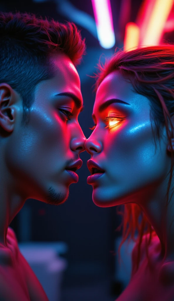 ethereal photo of an elegant couple, Brazilian nationality, tanned skin, emerging from swirls of smoke and red and black vapors, Peter Lindbergh style, masterpiece of complex art, foreboding, golden ratio, Trend in CGSeteration, intricate, epic, trend in ArtStation by artgerm, highly detailed, vibrant, production cinematic character rendering, very high quality model