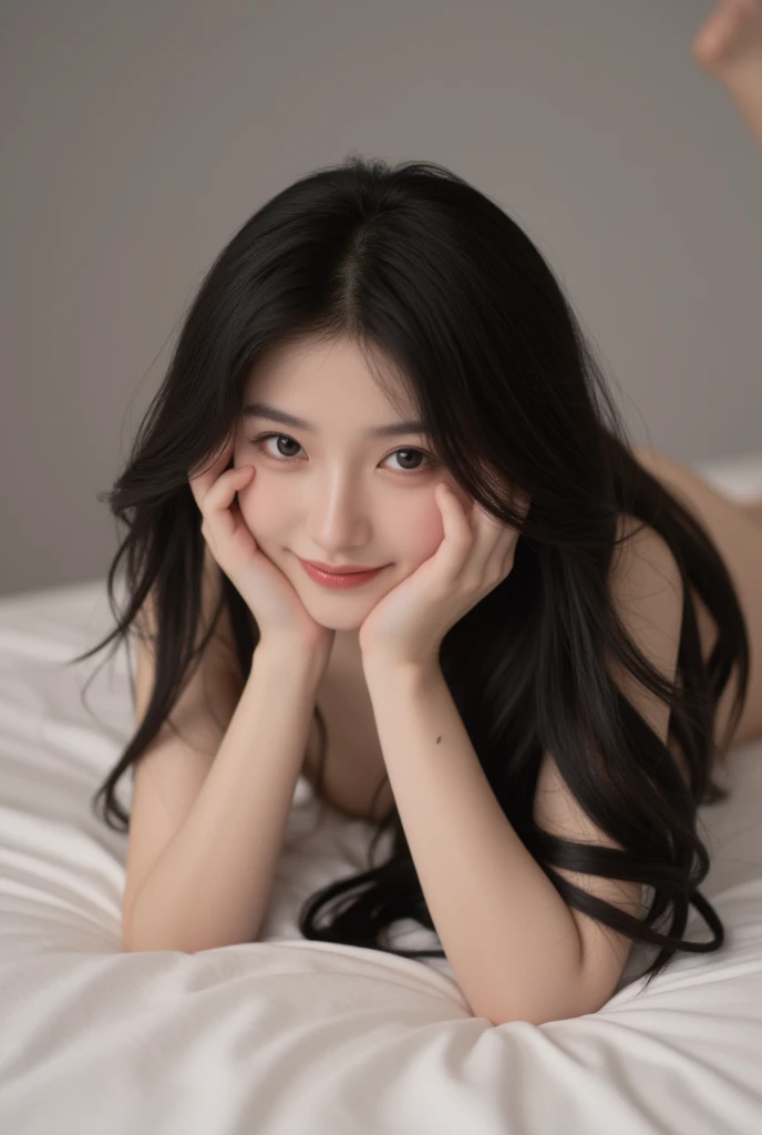 (masterpiece)), ((best quality)), (Super detailed), ((Kawaii)), charming的,，water， (charming), ((Sexy)), (equipment), ((Extremely detailed)), 4K, (8k), best quality,dense， (Fair), water彩鉛筆, realistic, real, Focus on the chest, Whole body focus, In the bathroom，A beautiful woman，Shy，（（Enjoyed it very much）），（（blush）），Long blond hair,（（Clean hair）），Messy hair，White skin，面露Smile，（（Lying in bed））， solitary, （（Naked）），（（And revealing huge breasts and nipples）），Just finished taking a shower,，Fair Fair purple eyes, ((Fair eyes with highlights )), White skin, Transparent hair, Translucent hair, （（super））,, , Smile, neon, Wind Effect, Reflection Effect，（（full-body shot））