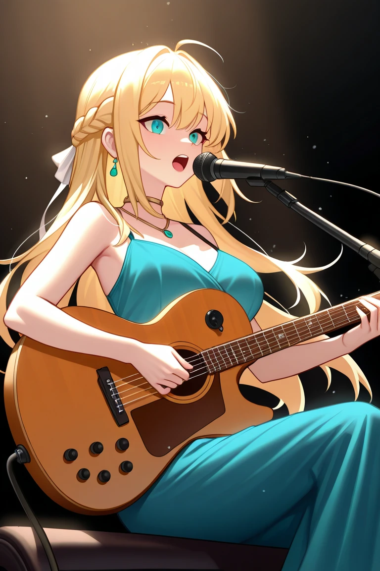 "Unleash your imagination and create a scene impossible to forget: imagine a beautiful blonde in a bikini surfing in outer space while playing an electric guitar. Create an image that looks real, even if it's completely surreal. Describe every detail, from the colors to the character's facial expression, so we can visualize this unforgettable scene."