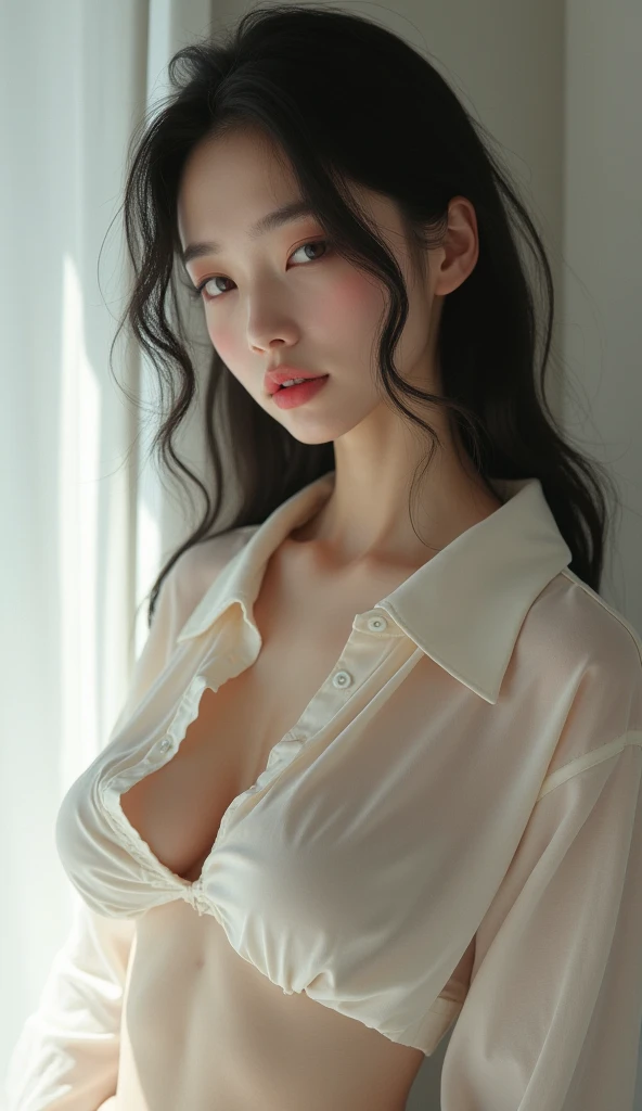 A girl whit so light shirt and Big boobs