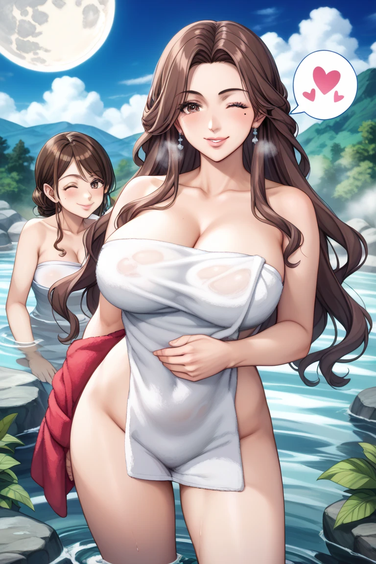 Kasumi Toyama,Band Dream!,(Mother and daughter:1.8), (Two Women:1.6),Peace of mind,peace of mind,Trance,Purple eyes,(Absurd, 8k, 4K, Tabletop, Extremely detailed:1.2), Highest quality, Perfect Anatomy,Perfect Face,Heart-shaped pupils,Being spoiled,looks happy,(big breasted mother:1.5),(A girl with very small breasts:1.5),Acme,Masterpiece Nipples,Black pubic hair,Erect nipples, (全裸のMother and daughterが向かい合って座っている:1.6), nsfw, NUDE, (In the hot spring:1.5), (Hot bath:1.4), (Sweaty:1.5), grin