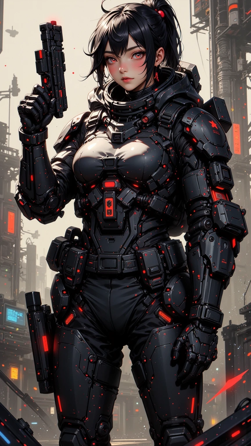 (solo, 1girl, crazy eyes, blood on face, blood on clothes) (digital) ( in detailed gym storeroom, (armor)) , best quality, <lora:boldline:0.2> <lora:hairdetailer:0.2> khorne, skull, <lora:khorne:0.7>