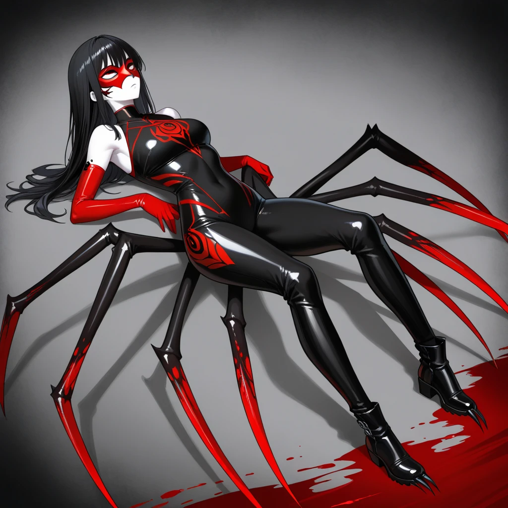 high detail anime style, anime, 1girl, woman, attractive, high resolution, extreme detail, pretty face, standing, <lora:lottalewdsSpiderGirl_v1:1.5>, spider girl, drider, arthropod limbs:1.5, arthropod girl, spider legs, arachne, spider abdomen, arms,