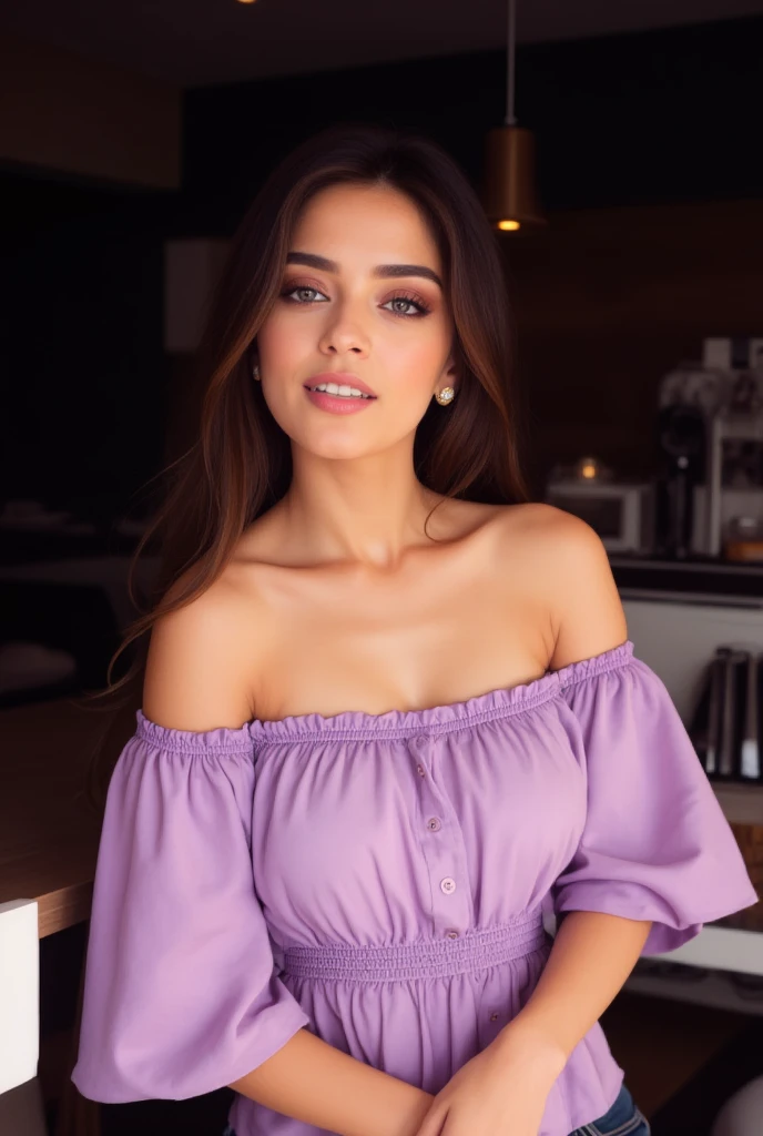 At night, RAW photo of a cute beautiful iranian girl sitting outside at a Los Angeles caf, Hollywood in brackground, wearing casual clothes,extremely beautiful portrait, perfect fit body, 1girl, 21 years old girl, ((natural brown wave hair)), [hazelnut eyes], long hair, full lips, charmer smile, innocent face,accesories, detailed skin,realistic skin texture,texture, detailed eyes, freackles, mate natural lipstick,eyeliner, fluttering hair, vibrance, ((masterpiece, best quality, hyper detailed, Cinematic light, intricate details, highres, 8k, extremely detailed)), detailed city at night background, 8k uhd, dslr, soft lighting, high quality, film grain, Fujifilm XT3, shallow depth of field, natural light, (perfect hands), perfect face, award winner, award winning glamour photograph,((best quality)), ((masterpiece)), ((realistic),  extremely detailed, photo_\(ultra\), photorealistic, realistic, post-processing, max detail, roughness, real life, ultra realistic, photorealism, photography, 8k uhd, photography