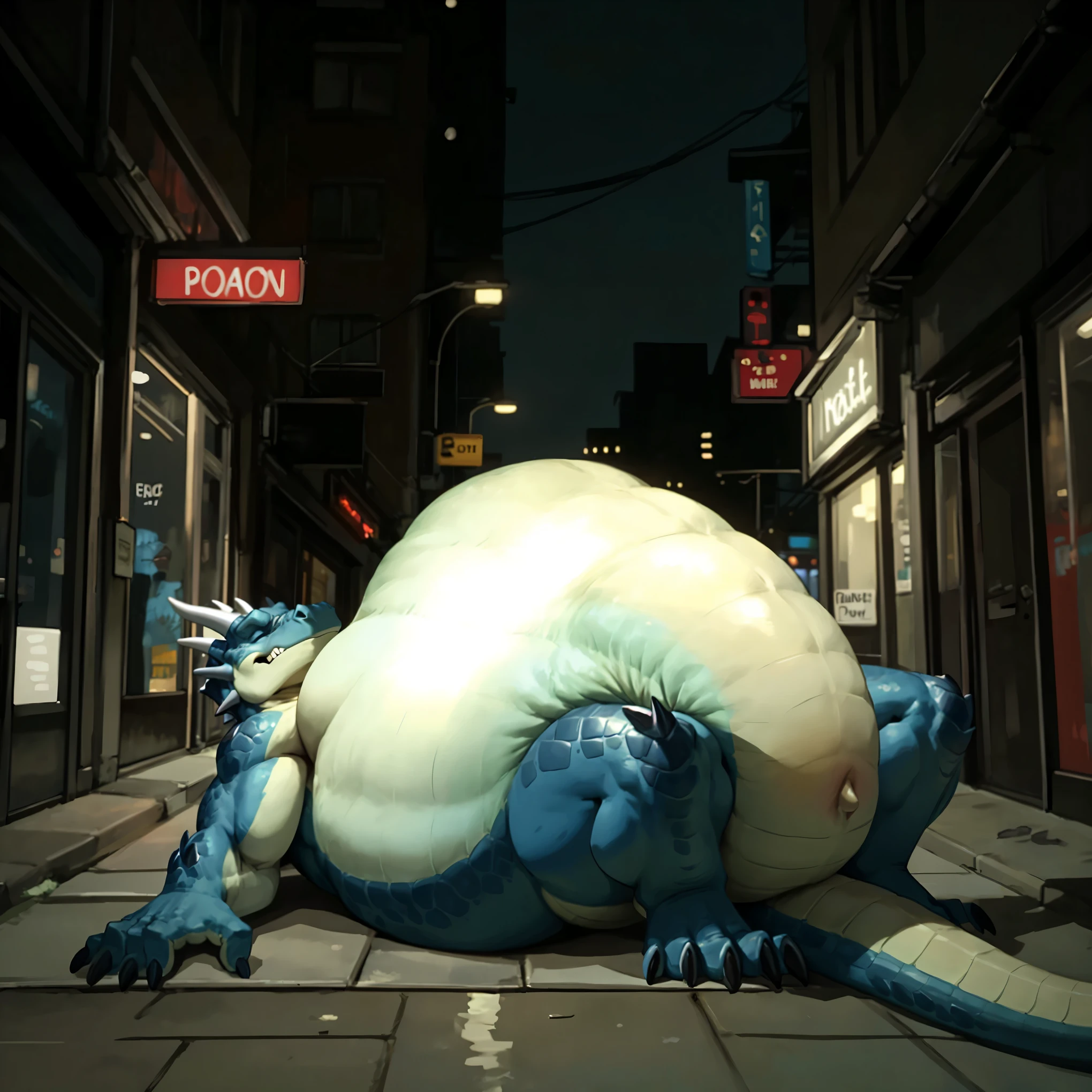 monster, Night Town, huge, taboo, best quality, masterpiece