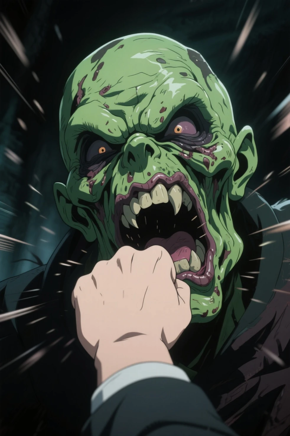 <lora:HOTD_v0.4:1>
zombies, night, blood, open mouth, teeth,, masterpiece, best quality, highly detailed