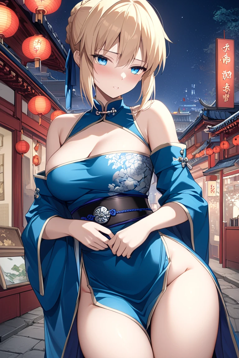 High resolution,Sharp focus,(Super detailed,Very detailed),(Very detailed CG unity 8k wallpaper),(((Vibrant colors))),
Complex eyes,Beautiful fine details,Symmetrical eyes,Big eyes:1.5,Seductive eyes,Camel Toe,erection of nipple,
One Girl,Blonde,Shiny Hair,short hair,hair band,Brown eyes,
肌 tanned, shiny 肌,very shiny 肌,Shiny body,plastic glitter 肌,exaggerated shiny 肌,illuminated skin,
Big Tits,glamorous,Tight waist,Long legs,curve,Cleavage,erotic,Bold,Revealing clothing,show 肌,
Invisible Light, Amazing shine, Neon pink glow, The colors of another world,Bright colors,
Japanese Kimono,Festival attire,White headband,Blue half-coat,Take off one skin,Ultra mini skirt,White loincloth,Gold rings on both thighs,Blue and white shimenawa rope around the waist,Thick-soled black sandals,
fantasy environment,Ancient Market,Whimsical storefront,Fascinating market stalls,Cobblestone Street,
Medieval style cityscape,Whimsical storefront,Fascinating market stalls,Magical artifacts and potions,A large amount of food is lined up,
from above, portrait, (((vulgarity))),sweat, perspired, oral invitation, breath, topless, show off nipples, 1 boy, fellatio, penis, from above, open mouth, kneeling, sweat, cum in mouth, breast grab,