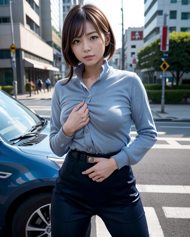 1 female, (8,000 people, RAW Photos, Highest quality, masterpiece:1.2), (Realistic, photo-Realistic:1.37), alone,Very detailed,pantyhose, Long Shot,  Beautiful background,,shirt,skirt, .