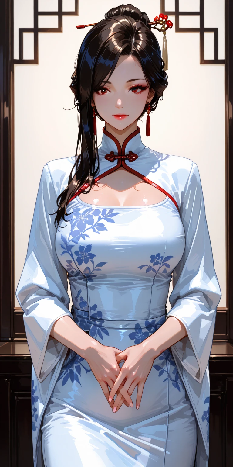 masterpiece, The best quality at the best., 1 woman, mature woman, elegant, china idol, Ancient China,