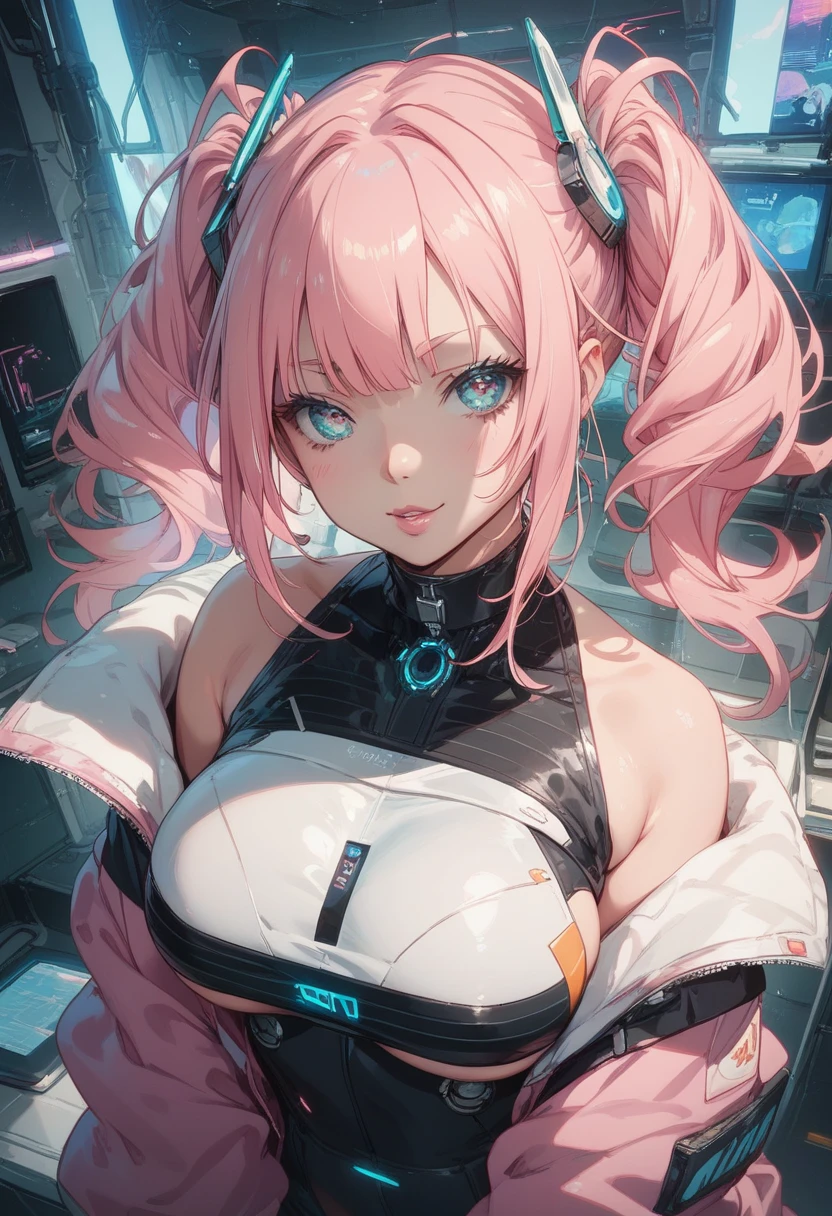 (Best Quality, 8k, 32k, Masterpiece, UHD:1.3), (Photo of Attractive Japanese Woman), ((1 Girl)), ((Moderate Boobs)), Abs, Perfect Body, Ultra Detailed Face, Detailed Lips, Fine Eyes, double eyelids,, (seductive), ((aroused:1.5)), ((in heat)), ((milf)) sexy girl, beautiful girl, jaw-dropping beauty, girl in mecha cyber armor, ((pink long hair:1.2)), ferra white mecha, female mecha, mechanized valkyrie girl, beautiful white uniform clothed in sci-fi military armor, scifi woman, in (white futuristic armor:0.9), gorgeous female paladin, ((portrait to face and breast)), ((focus on upper body)), smiling beautifully, in mecha cockpit, sunlight illuminated her beautiful face, ((direct eye contact)), ((incoming hug_kiss:1.3)), ((close up until upper body:0.9))