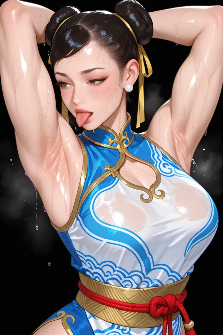 (Photorealisticistic beautiful female and a man behind her)、(Screaming with mouth wide open)、Highest qualityの顔、Blushing、Embarrassing、screaming in disgust、I feel the orgasm、(tall、Eight-headed body)、(Model Body Type)、Reluctant and reluctant、22 years old、Glare、Stunningly beautiful、(chun li)、(beautiful nude body)、(Highest quality、8K、32k、masterpiece、Hmph:1.3)、Ultra-high resolution,(Photorealistic:1.4),RAW Photos, Detailed face,,(Beautiful short brown hairstyles), Nipples、 Natural Makeup,,Full and perfect breasts, Wet Hair、Sweating after bathing、Detailed Background, Written boundary depth, Beautiful shadow gradation、、Thin limbs、Thin thighs、((whole body))、濃いpubic hair、Sweaty body、((Underground Prison、Solitary confinement))、prohibit、Nipples is visible、(Rope Bondage)、((Handcuffed))、Spread your legs、(Torn clothes on the floor)、((A man rubs my breasts from behind))、((Grab the breasts from behind))、((Squirting from))、Spread your legs、((Thick pubic hair))、((Thick pubic hair))、全naked、naked))、((Large Breasts))、Small areola、nude