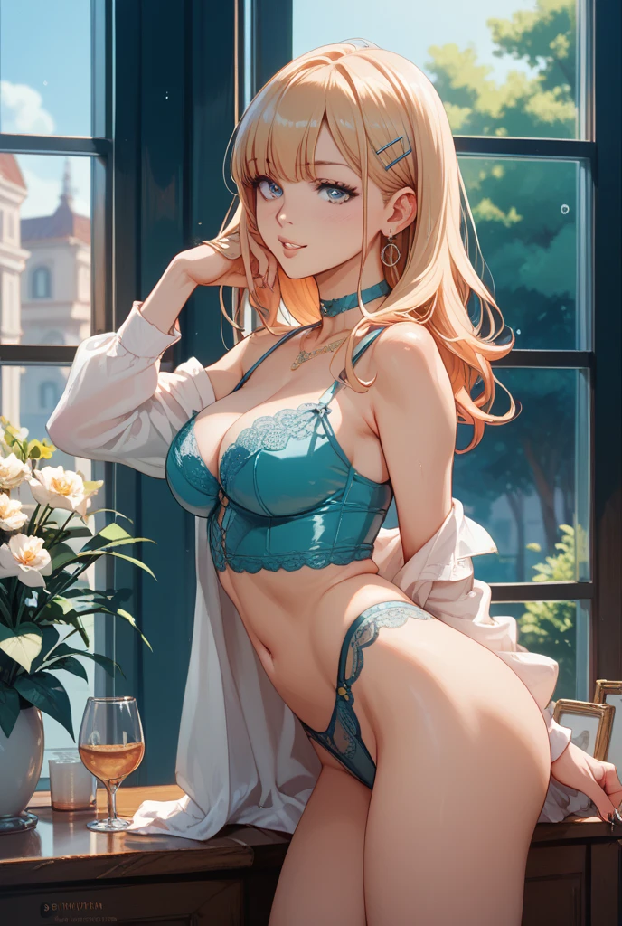 absurderes, ultra-detailliert,bright colour, extremely beautiful detailed anime face and eyes,Indoors, gaze at the audience,(You can see the starry sky from the window:1.2),(Relaxed smile:1.4), bow ribbon, window,plant,Chair,Bangs,The table, Clothes, Jacket, Long sleeves, Potted plants, blur, White jacket, Open your clothes, (Fashionable bras look a bit:1.3),cups, From the side, feet outside the frame, depth of fields, 25 years old,Short hair, , asymmetrical bangs, Blonde hair with short twin tails, Shiny hair, Delicate beautiful face, red blush、Blue eyes, White skin, hair clips, earrings, a necklace,nighttime scene,,masterpiece,best quality,dutch angle,Ultra detailed,8K,realistic,ultra detailed,highly detailed,physics-based rendering,cinematic lighting,1girls,,naked,crying,pussy, cum,train,on seat,long hair,naked,blank look,The girl has semen all over her body,The girl has semen all over her body,(The girl has semen all over her body),