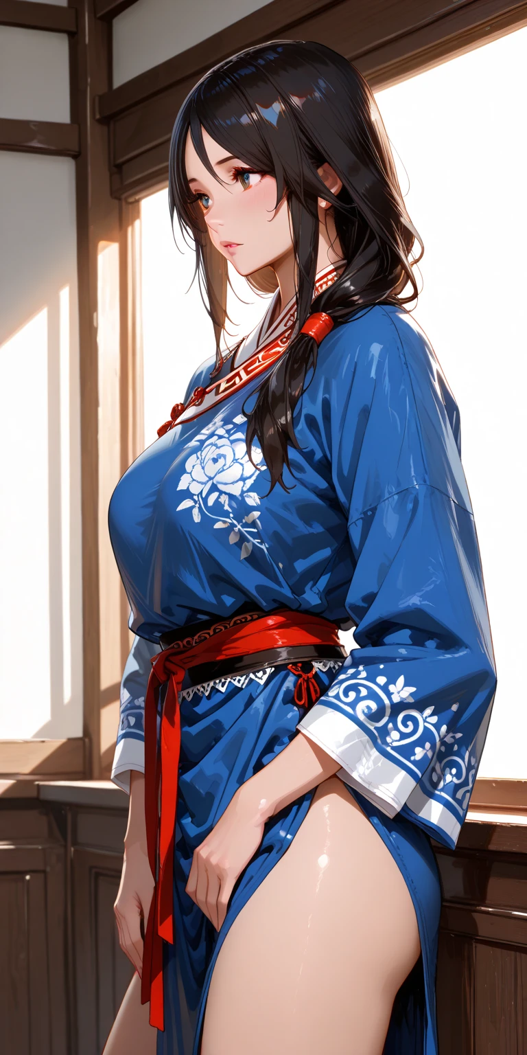 (masterpiece,highest quality,超A high resolution),japanese woman, (((Very beautiful 25 year old girl))), pretty girl、look at the photographer､  (()), super cute face, glossy lips, double eyelids in both eyes,natural smile、 natural makeup, long eyelashes, Shiny and smooth hair､center image,  perfect limbs, perfect anatomy,(((Blue Rubber Dress)))glasses,(((See-through)))