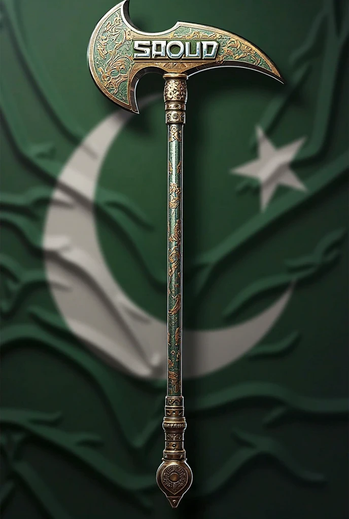 Javelin sport rod with Pakistan flag