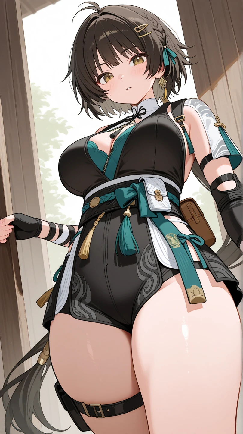 {{{masterpiece}}}, {{{best quality}}}, {{ultra-detailed}}, {illustration}, {{an extremely delicate and beautiful}},(Edo townscape),1girl,smile, cute girl, solo, japanese clothes, short hair,(white hair), weapon,( sword:1.2), brown eyes, looking at viewer, kimono,(Clothes come off:1.5), brown hair, lips, hand on hip,( sheath:1.2),( katana:1.3), black hair, full body, closed mouth, sheathed, hand up,(upskart:1.5),(white panties:1.2),Kneeling