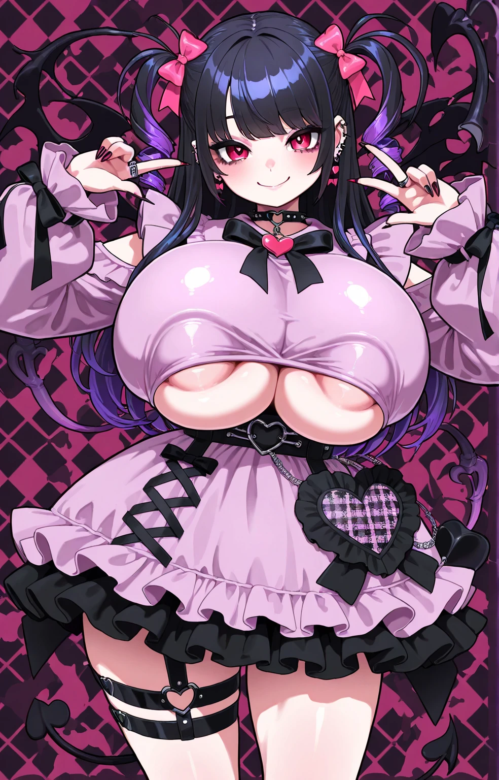 Hex Maniac Pokemon, Large Breasts, naked、naked、Breast movement, Place your hand on your chest, ((Shy and flustered)), sexy, Dynamic pose, alone,Ahegao