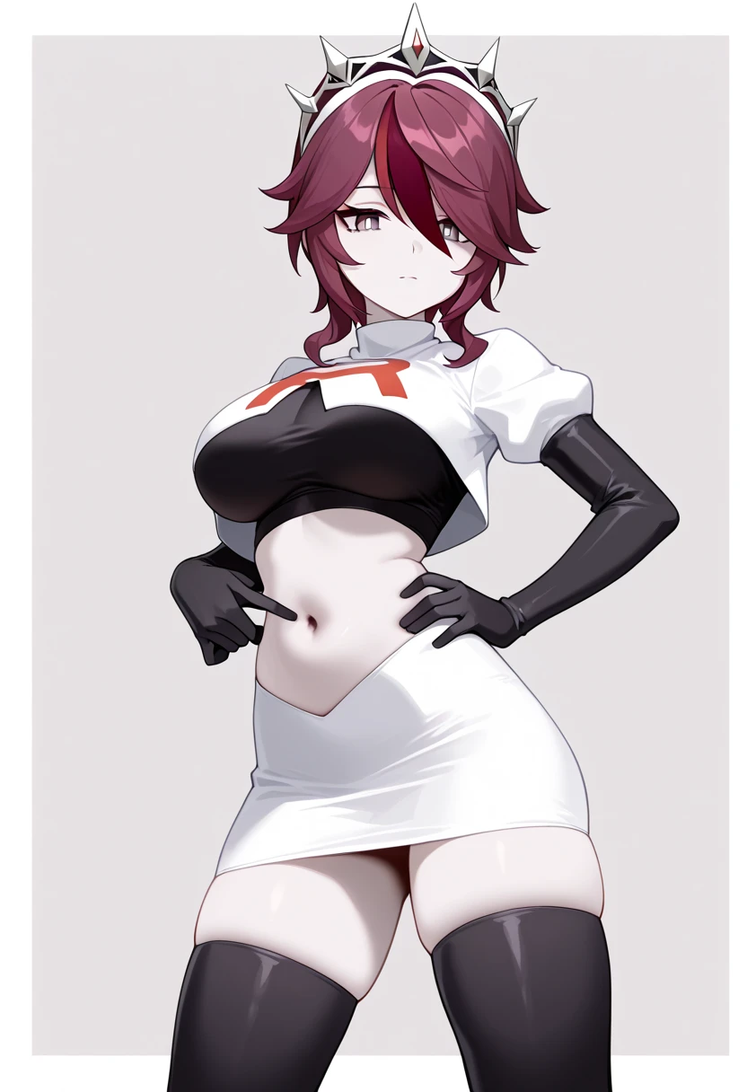 masutepiece, Hot Sho Quality)), absurderes, perfect anatomia, Te Takemor's smile), Necklace, Choker, dressig chest:1.3), Braless, defined abdomen, labcoat, Standing, Background of the Doctor's Office, Sexy Pose