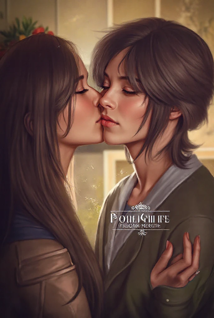 I want a straight couple kissing ardently