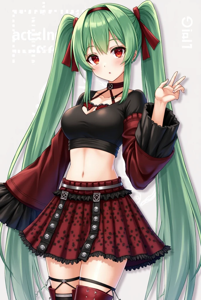 1 girl、Silver Hair、Pale skin、Long Hair、Red flower hair ornament、Emerald green eyes、Small breasts、Gothic Lolita Clothing、、High resolution、highest quality、Anime Moe Art Style、Cowboy Shot、Skirt Lift、Self Lift、panties、、Panty shot、Rear view、Outdoor、stomach