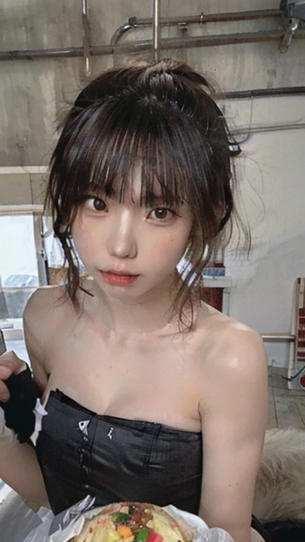 (masterpiece:1.2), highest quality, high resolution, realistic, rabbit ears, black rabbit ears, fake rabbit ears, pantyhose, black pantyhose,bowtie, wrist cuffs, black leotard, (8k, RAW photo, best quality, masterpiece:1.2), (realistic, photo-realistic:1.4), (extremely detailed 8k wallpaper), Photo of a beautiful Japanese idol woman., (((Very small breasts))), ((Baby Face)), (((sweaty armpits))), Armpit depression, ((((Dimpled Armpits)))), ((((Deeply wrinkled armpits))))