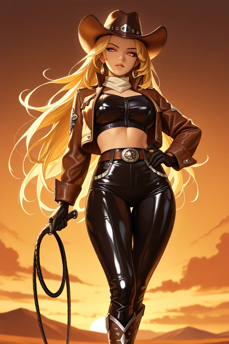 pirate costume based on the anime One Piece for a female helmsman, she is part of the crew she wears golden clothes, Do it full body. I want something more intimidating, he understands? I want something that commands respect, less cuteness and more fear.