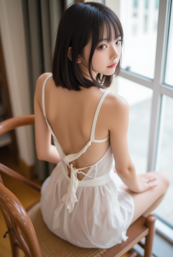 Japan person, one woman, Hikari Hino, sexy actress, photo, semi-backlit, camisole