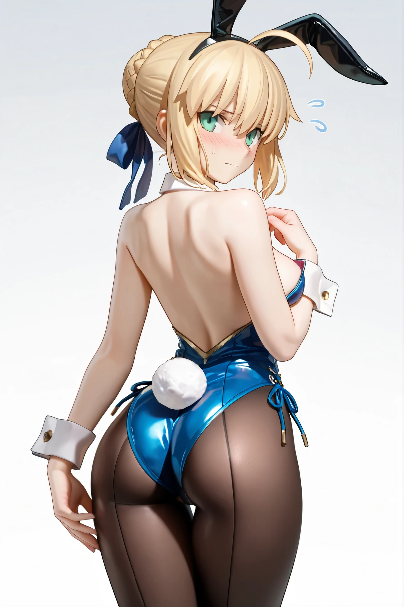 NSFW,masterpiece,top-quality,((character sheets,Same character,gauges,Lateral face,soles)),environment change scene,Pose too,Hairstyle Fax,Pose Jitai,Chartaran Betarola,(simple background、white backgrounid:1.3),illustratio,1 girl,Petite girl,Clean skin, animesque, slender, Extremely sexy, Young Face, Blue-green eyes, blondehair, Holding a small teddy bear,Tight-fitting belly clothes, Shameful, Red face,Cross Necklace, nun,flat chest, (breast curtains),Blue Dress, White Tip Dress, veils, Bandeau, Looking Up, Order a thigh garter, Choker, Tight clothes, Chest strap,multi view